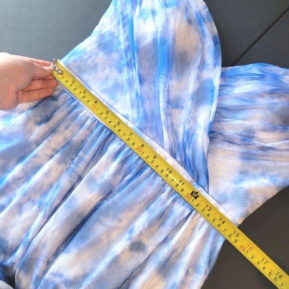 Guess Blue Tie Dye Midi Slit Dress 10 - Picture 13 of 15